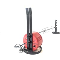 ALLEGRI Asador Alimentación USB Velocidad de rotación ajustable con brocheta de acero inoxidable de 95 cm de largo y 2…